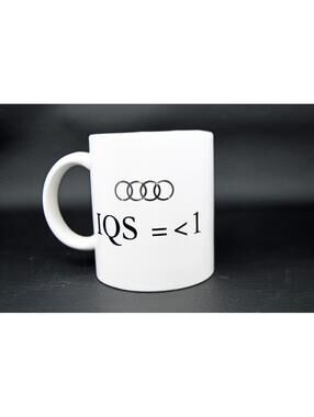 Audi Corporate Dealership Service Quality Control IQS Coffee Mug Cup Vintage